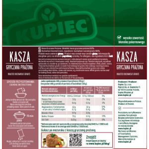 KUPIEC Kasza gryczana prażona 4x100 g X12